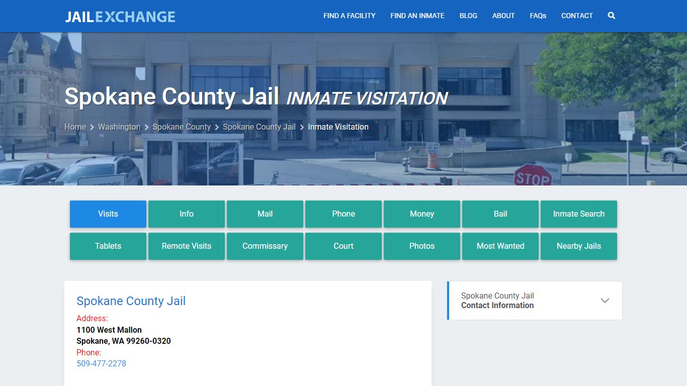Inmate Visitation - Spokane County Jail, WA - Jail Exchange